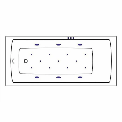 Ванна акриловая EXCELLENT Aquaria RELAX WAEX.AQU14.RELAX.BR 140x70 белая с гидромассажем
