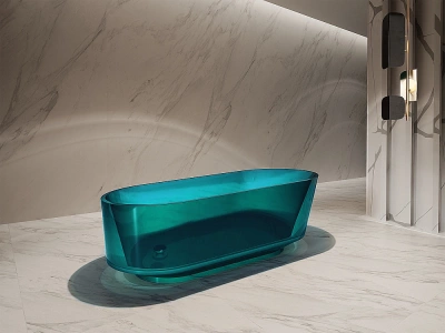 Ванна Abber Kristall AT9706Aquamarin 170x80 бирюзовая прозрачная