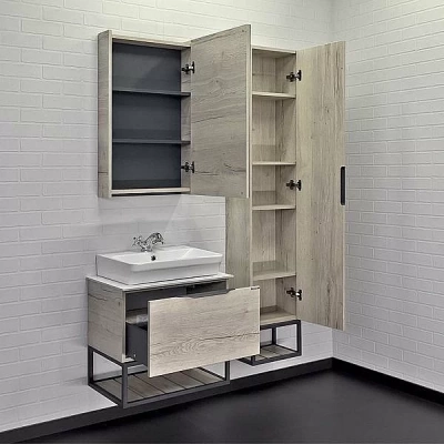 Тумба с раковиной Comforty Порто 00-00011395 60 дуб дымчатый