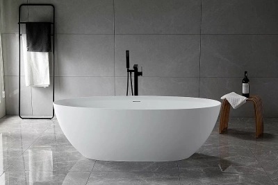 Ванна из искусственного камня Vincea VBT-4S01MW 170х76 белая матовая