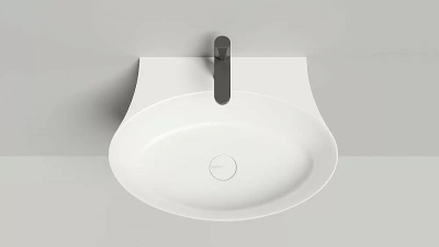 Раковина Salini ALDA WALL 01 140311G 58 из искусственного камня S-Sense, белая глянцевая