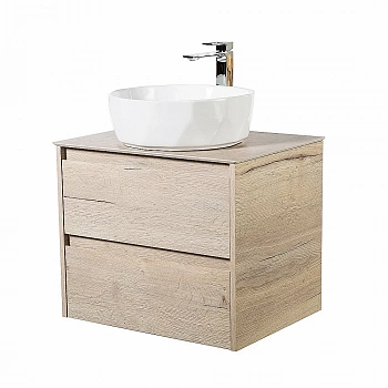 Тумба с раковиной и столешницей BelBagno KRAFT 70 Rovere Galifax Bianco