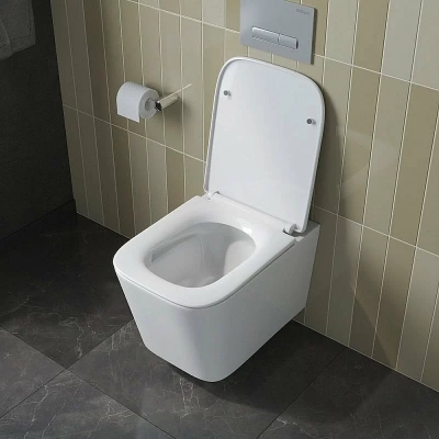 Унитаз подвесной BelBagno DUE-TOR BB5171CH-TOR/SC белый, с крышкой микролифт, безободковый, слив-торнадо