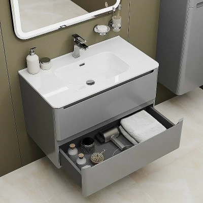 Тумба с раковиной Iddis Edifice 80 EDI80L0I95K светло-серая