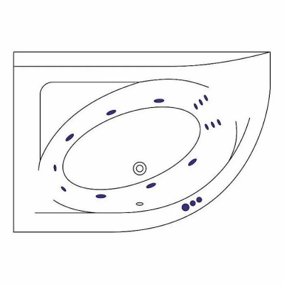 Ванна акриловая EXCELLENT Aquarella SMART WAEX.ARL15.SMART.GL 150x100 белая с гидромассажем