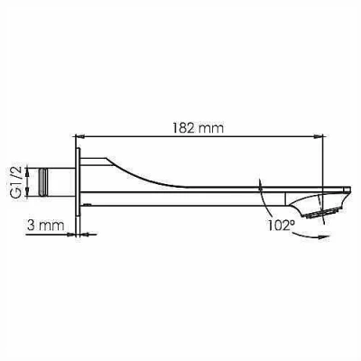 Излив для ванны WasserKRAFT A174
