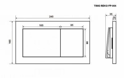 Кнопка для инсталляции Timo REKO FP-004 хром