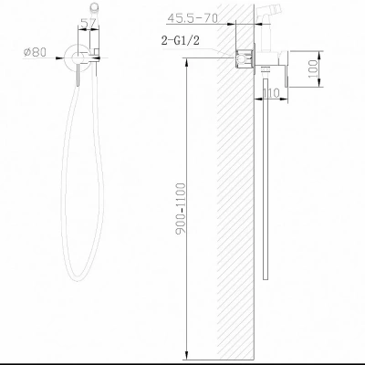 Гигиенический душ ABBER Wasser Kreis AF8125RG розовое золото