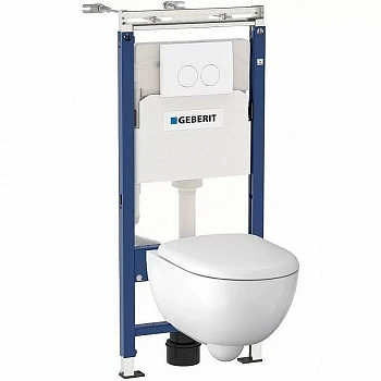 Унитаз подвесной Geberit Renova Compact 500.122.TC.R белый, с крышкой микролифт, с инсталляцией, безободковый