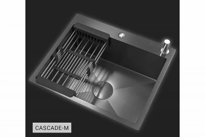 Мойка кухонная Esbano Cascade-M ESMKCASCM темная сталь