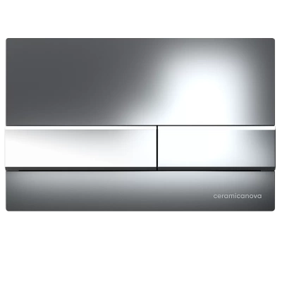Унитаз подвесной Ceramica Nova PLAY Rimless CN3001_1002CH безободковый, с крышкой микролифт, с инсталляцией и кнопкой хром