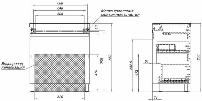 Тумба с раковиной Aquanet Нота New 75 344143+281221 светлый дуб