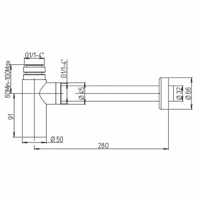 Сифон для раковины PAINI Cox 78CR849 хром