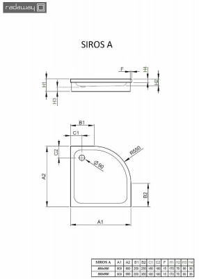 Душевой поддон Radaway Siros A SBA9917-1 90x90 белый