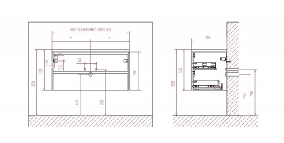 Тумба с раковиной BelBagno KRAFT 70 2C-SO/BB700ETL Bianco Opaco