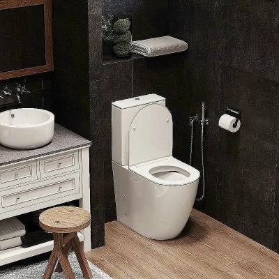 Унитаз напольный CeruttiSpa BELLA CT8709 безободковый, с бачком, с крышкой микролифт