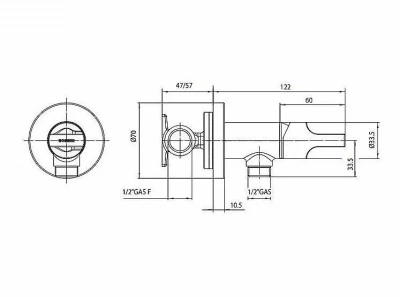 Гигиенический душ Bossini Paloma Flat E34001B.030 хром