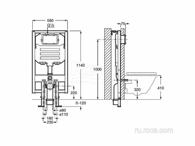 Инсталляция для унитаза Roca Duplo Compact 890080020