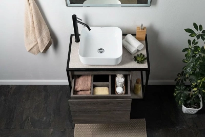 Тумба с раковиной Aquanet Nova Lite Loft 75 L/R дуб рошелье