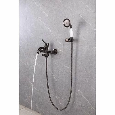 Смеситель для ванны Lemark Peretto LM6302RB Черный кофе