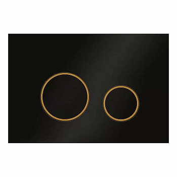 Кнопка для инсталляции Veconi Round Design VFRD004BLG черная/золото