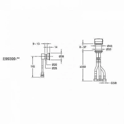 Смеситель для раковины Jacob Delafon SOPRANO E99399-CP