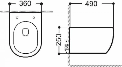 Унитаз подвесной Aquanet Smart Rimless LX-1106 с крышкой микролифт, безободковый