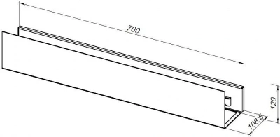 Полка Aquanet Магнум Н 341534 70 черная матовая