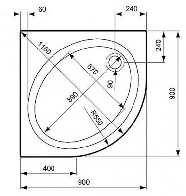 Душевой поддон Ideal Standard Connect K198401 90x90