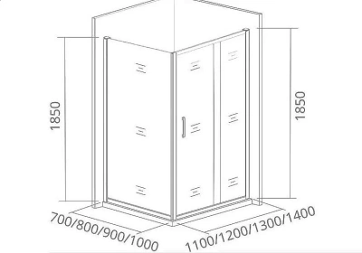 Душевой уголок Good Door Infinity WTW+SP+SP 110х80 стекло матовое/профиль хром
