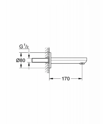 Излив для ванны GROHE Eurosmart Cosmopolitan 13261 000