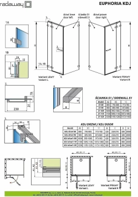Душевой уголок Radaway Euphoria KDJ 110x90