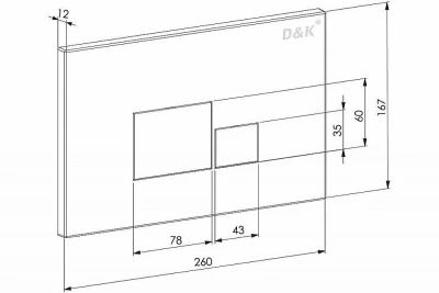 Кнопка для инсталляции D&K Quadro DB1519002