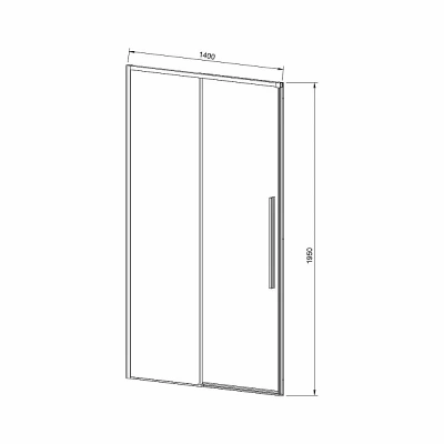 Душевая дверь Vincea Slim-N VDS-4SN140CLGM 140 стекло прозрачное/профиль вороненая сталь
