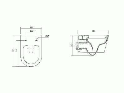 Унитаз подвесной Aquatek Оберон AQ1363W-00 белый, с крышкой микролифт, безободковый