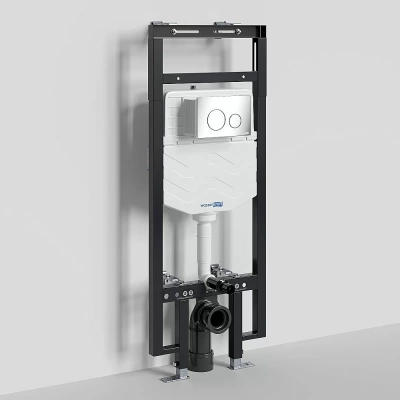 Инсталляция для унитаза WasserKraft Dinkel 58TLT.010.ME.CH02 с кнопкой хром