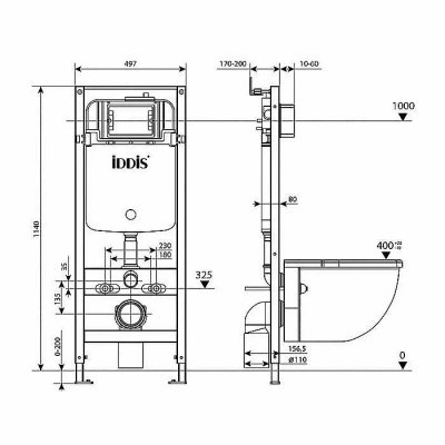 Инсталляция для унитаза Iddis Optima Home OPH00GCi32K