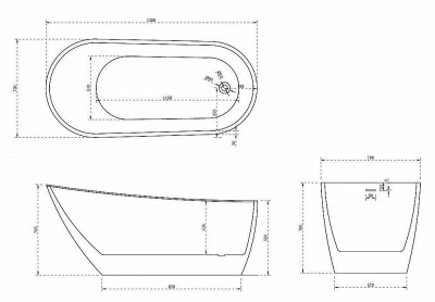 Акриловая ванна Abber AB9353-1.3 130х70