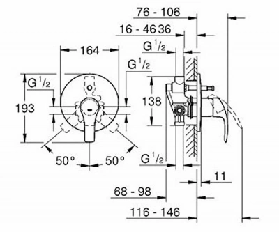 Смеситель для душа Grohe Eurosmart New 33305002