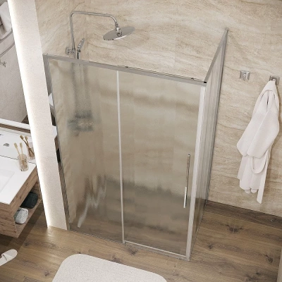 Душевой уголок Grossman Galaxy 120.K33.01.1380.10.02 130x80 профиль хром/стекло шиншилла