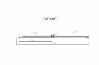 Душевая дверь Vincea Dice VDS-4D140CLGM 140 стекло прозрачное/профиль вороненая сталь