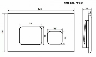 Кнопка для инсталляции Timo SOLI FP-002W белый