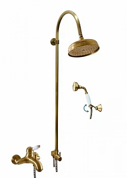 Душевая система Rav-Slezak LABE L554.5/3SM черный матовый