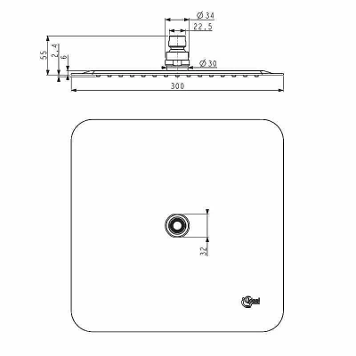 Верхний душ Ideal Standard IdealRain Luxe B0388MY
