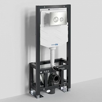 Инсталляция для унитаза WasserKraft Dill 61TLT.010.ME.BN01 с кнопкой никель