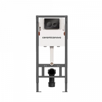 Инсталляция для унитаза Ceramica Nova Balance CN121001MB кнопка черный матовый