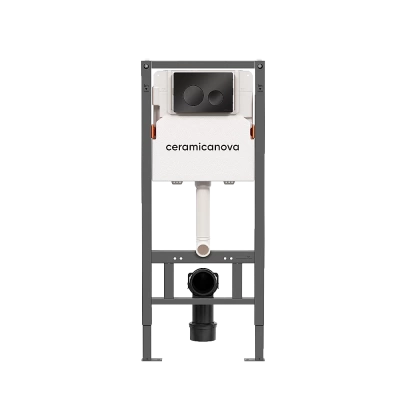 Инсталляция для унитаза Ceramica Nova Balance CN121001MB кнопка черный матовый