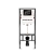 Инсталляция для унитаза Ceramica Nova Balance CN121001MB кнопка черный матовый