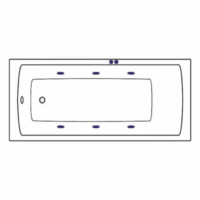 Ванна акриловая EXCELLENT Aquaria SOFT WAEX.AQU16.SOFT.BR 160x70 белая с гидромассажем
