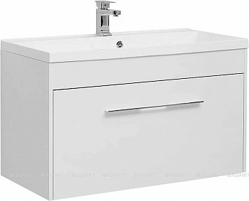Тумба с раковиной Aquanet Августа 210019 100 белый
